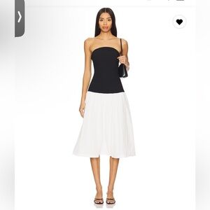 Amanda Uprichard Black & White Valencia Dress